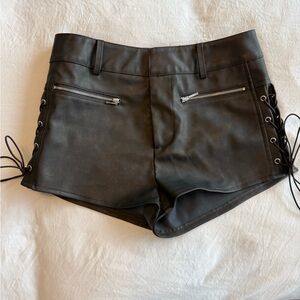 Dark grayish/ brown Lace-Up Women's Shorts